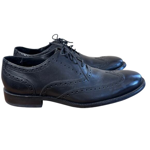 COLE HAAN Mens Wingtip Oxfords Shoes Size 10M C12209 Black - Picture 3 of 12